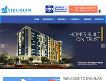 Tablet Screenshot of nikunjambuilders.com